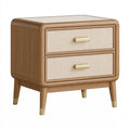 Nachttisch 50 x 40 x 55 cm Holzoptik Beige mit 2 Schubladen