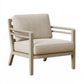 Sessel 78 x 75 x 78 cm Beige mit Textilpolsterung und Holzrahmen